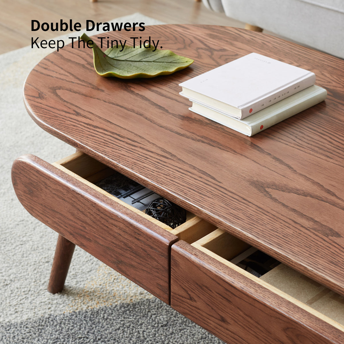 Capsule Centre Table - Solid Oak Wood Coffee Table