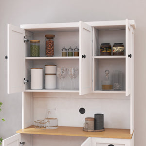 71" Kitchen Pantry Storage Cabinet with Microwave Oven Countertop