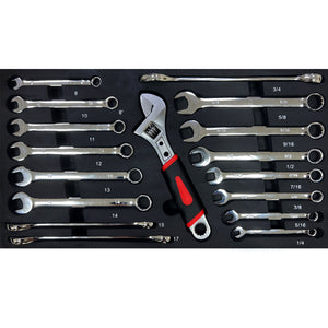 20'' Portable 3-Drawer Steel Toolbox with Tool Set