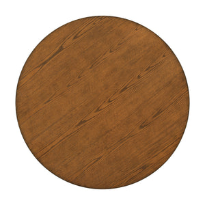 TOPMAX Mid-Century Solid Wood Round Dining Table for Small Places