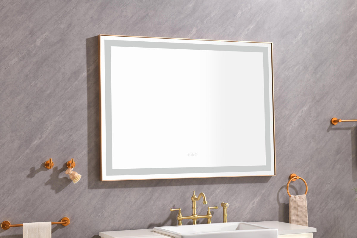 48"x36" LED Lighted Bathroom Wall Mounted Mirror