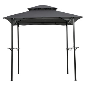 8x5Ft Grill Gazebo Replacement Canopy, Double Tiered BBQ Tent Roof Top Cover
