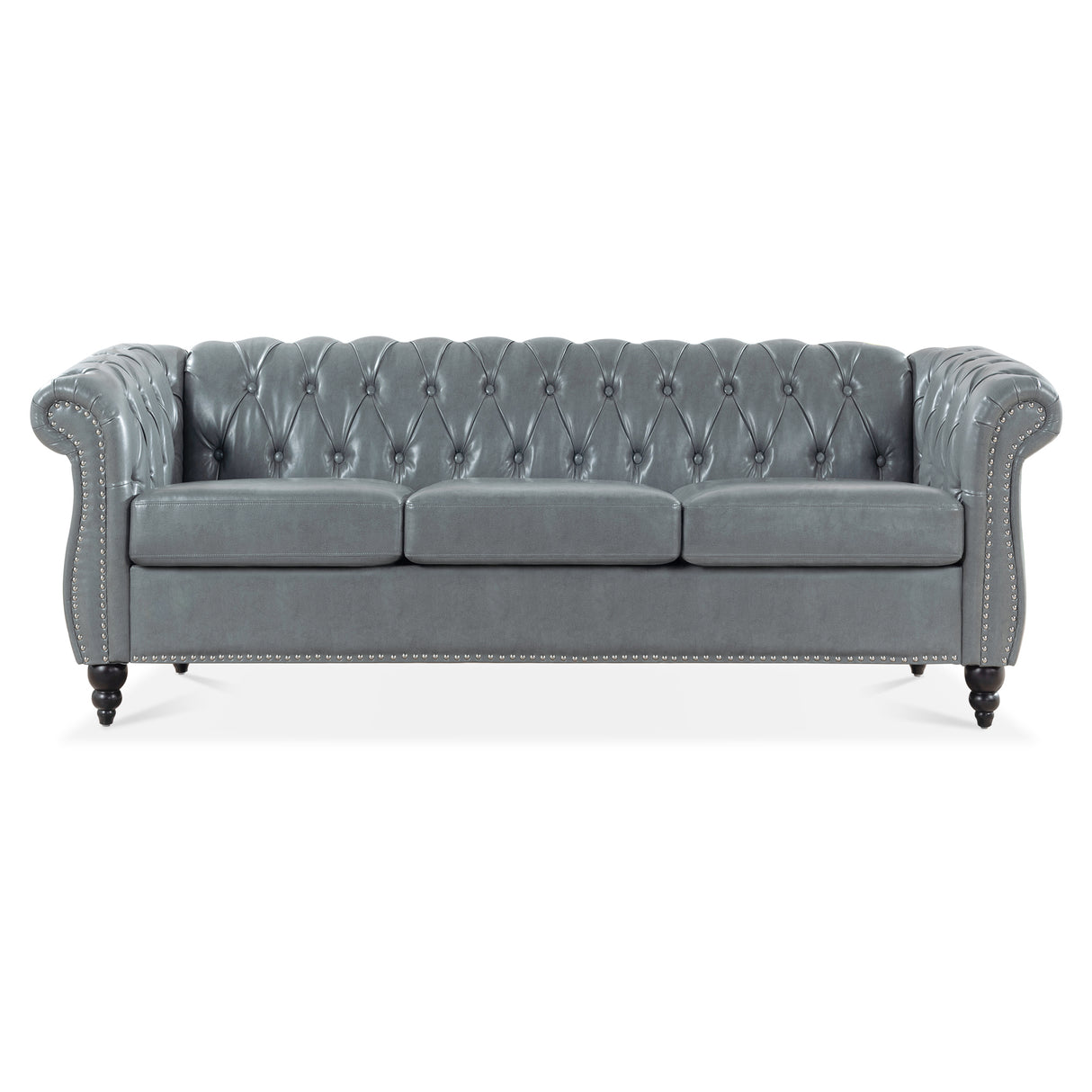 Rolled Arm Chesterfield 3 Seater Sofa