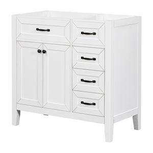 36" Bathroom Vanity Without Sink - Cabinet Base Only
