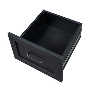 Home Office Computer Desk with Hutch, Antiqued Black