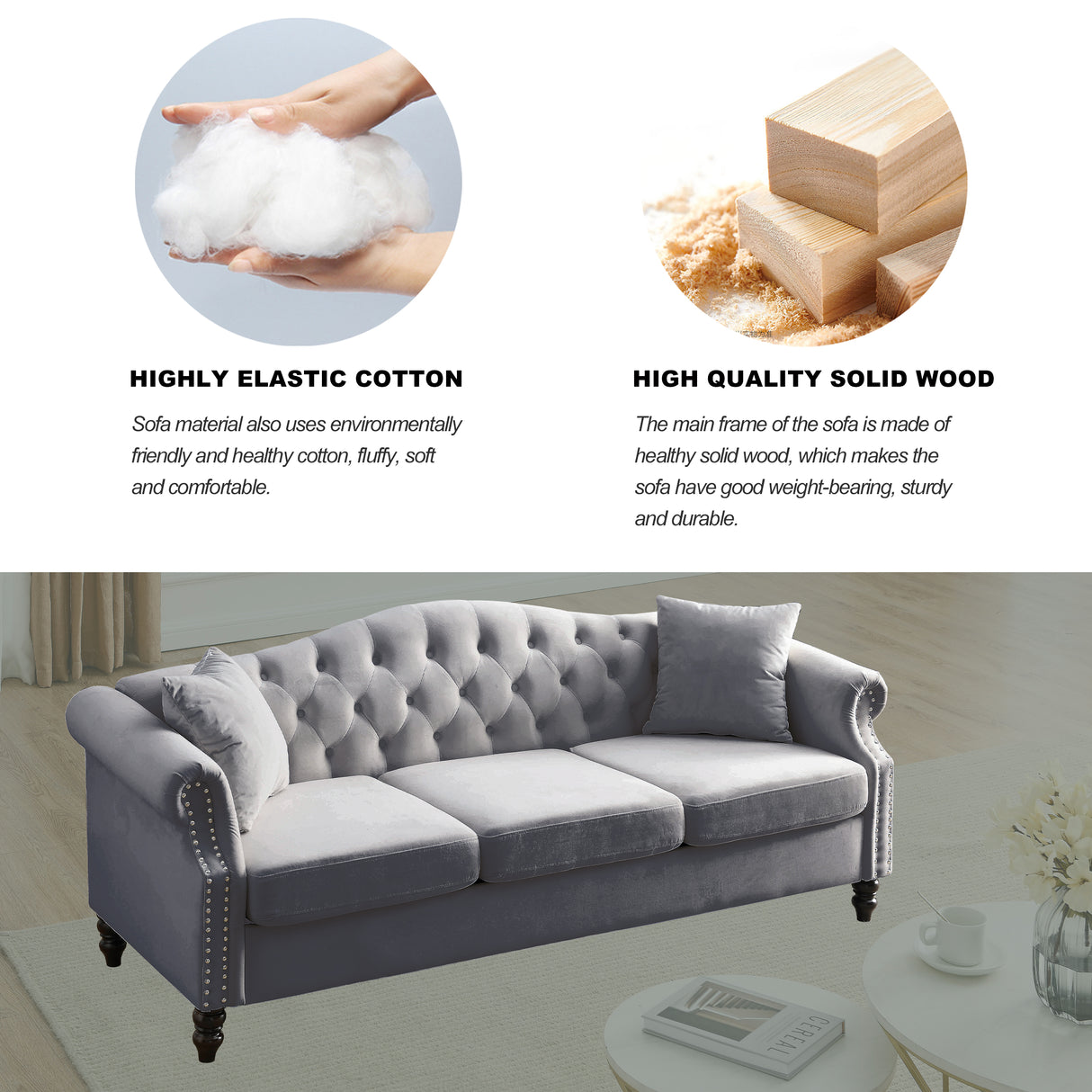 79" Chesterfield Sofa