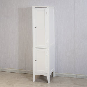 Tall Narrow Tower Freestanding Cabinet with 2 Shutter Doors