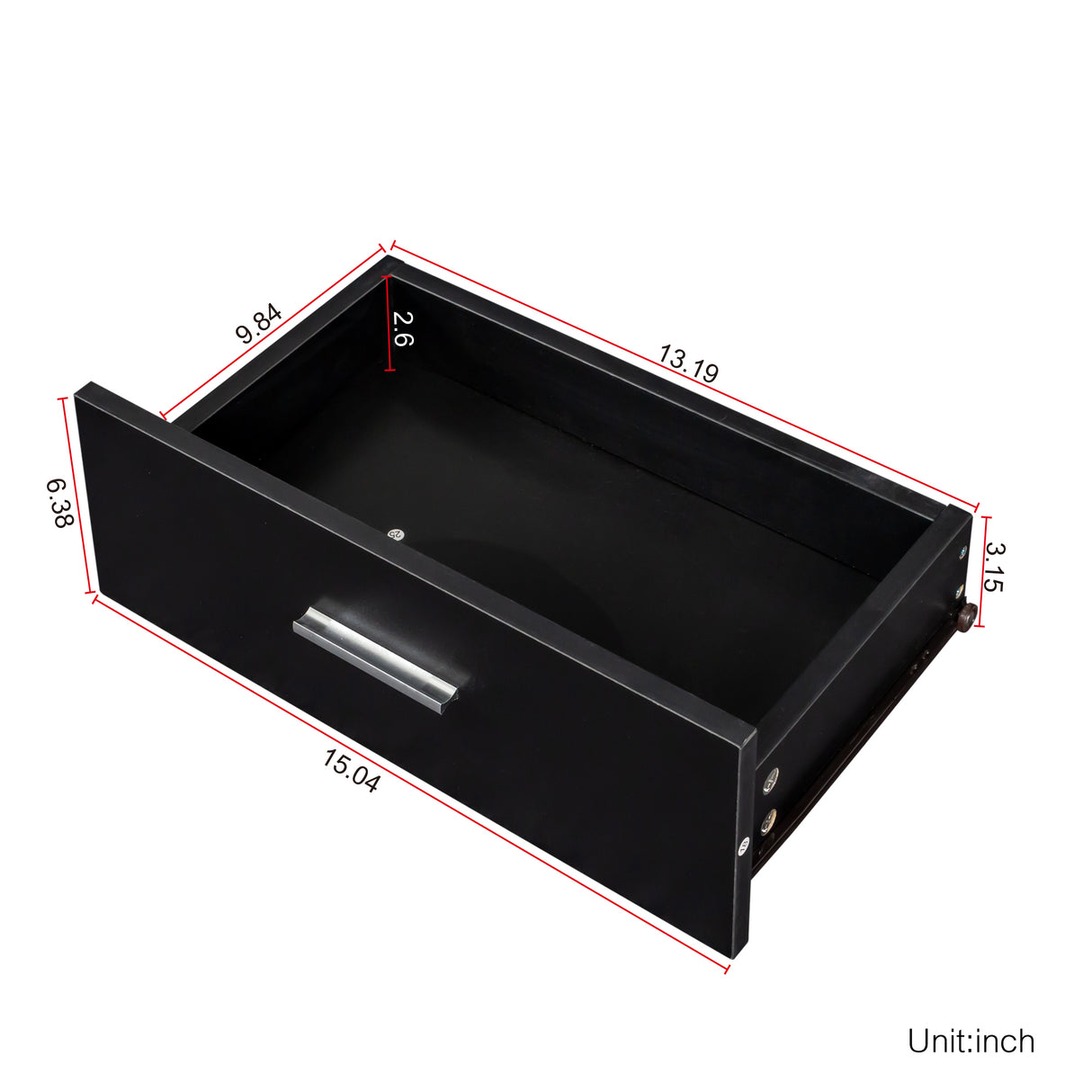 Black Modern Simple Hair Desk with Multi-Layer Storage