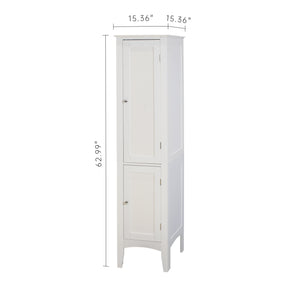 Tall Narrow Tower Freestanding Cabinet with 2 Shutter Doors