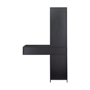 Black Modern Simple Hair Desk with Multi-Layer Storage