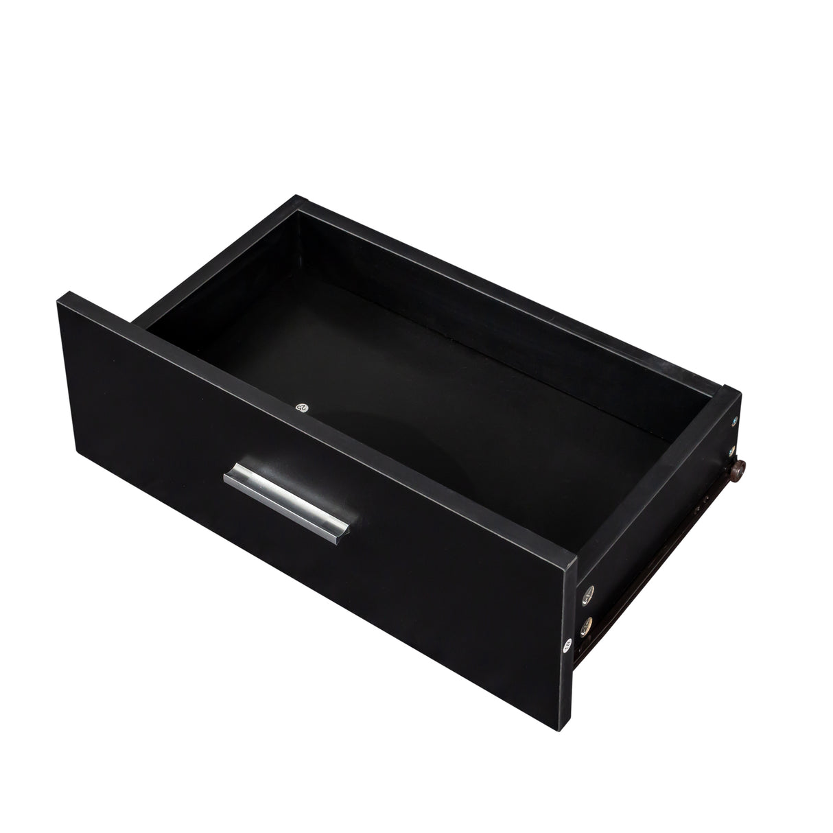 Black Modern Simple Hair Desk with Multi-Layer Storage
