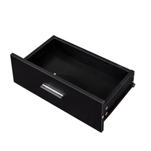 Black Modern Simple Hair Desk with Multi-Layer Storage