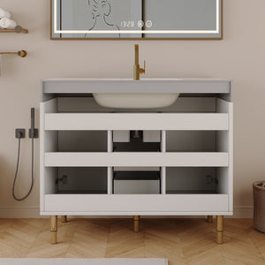 36 in Modern Free-standing Bathroom Vanity with Ceramic Sink & Ample Storage