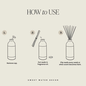 Mango and Coconut Tinted Glass Jar Reed Diffuser