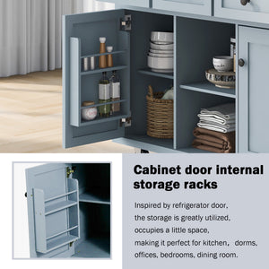Kitchen Cart with Rubberwood Drop-Leaf Countertop