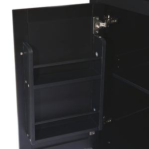 Rubber Wood Drop-Leaf Kitchen Cart with Storage