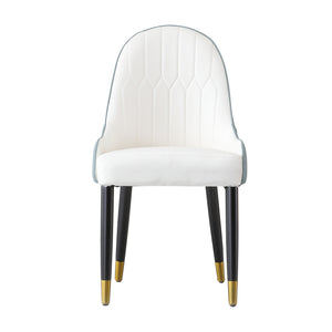 Modern Dining Chairs Set of 2 in Faux Leather