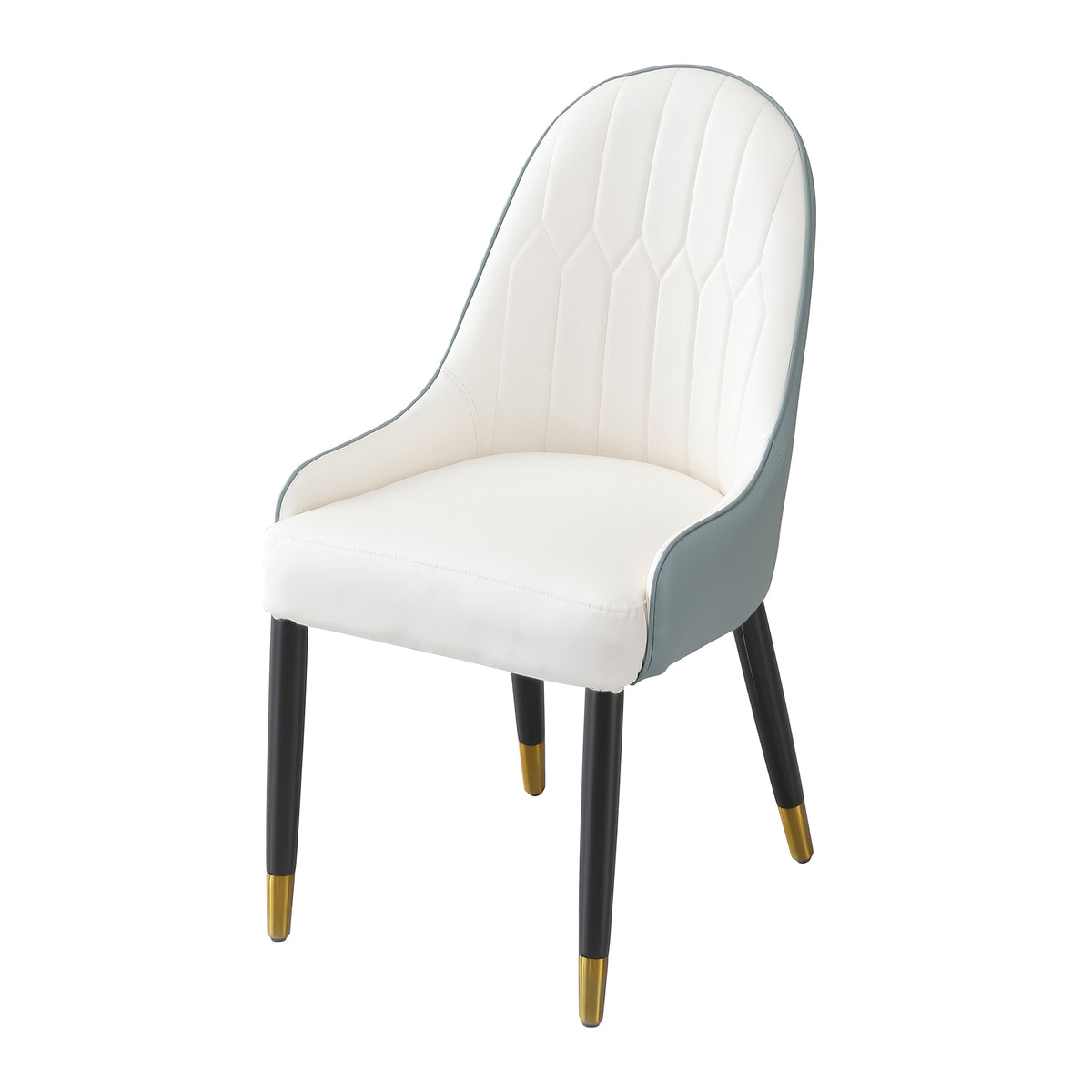 Modern Dining Chairs Set of 2 in Faux Leather