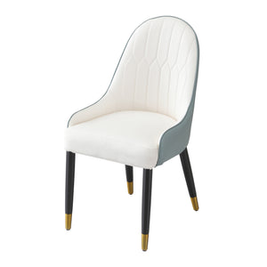 Modern Dining Chairs Set of 2 in Faux Leather