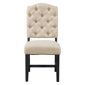 TREXM Retro Style Dining Chair Set with 4 Upholstered Chairs