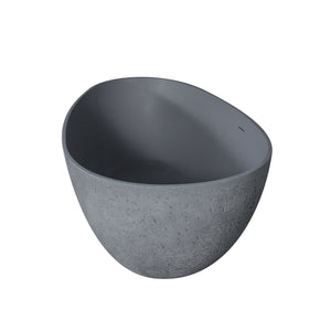 65 Inch Freestanding Solid Surface Soaking Bathtub