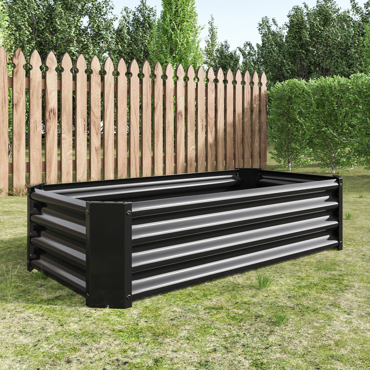 Metal Raised Garden Bed for Flowers and Vegetables