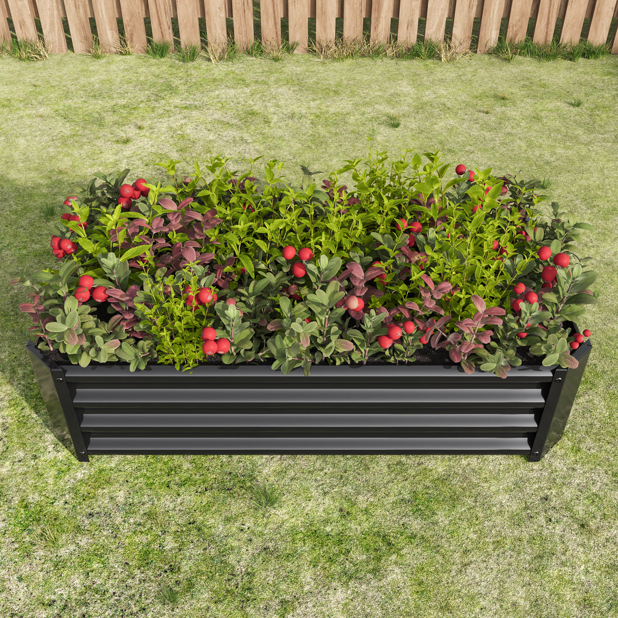 Metal Raised Garden Bed for Flowers and Vegetables