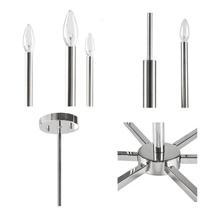 6-Light Contemporary Candelabra Styled Chandelier