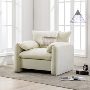 Modern Style Chenille Oversized Armchair Accent Chair