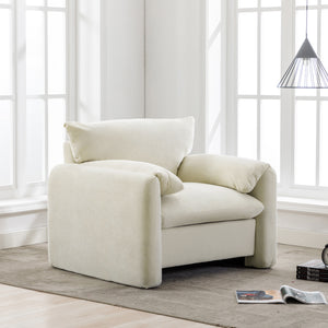 Modern Style Chenille Oversized Armchair Accent Chair
