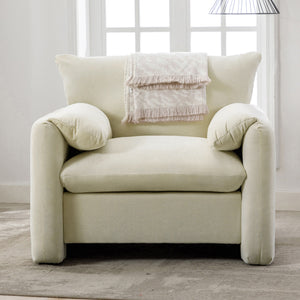 Modern Style Chenille Oversized Armchair Accent Chair