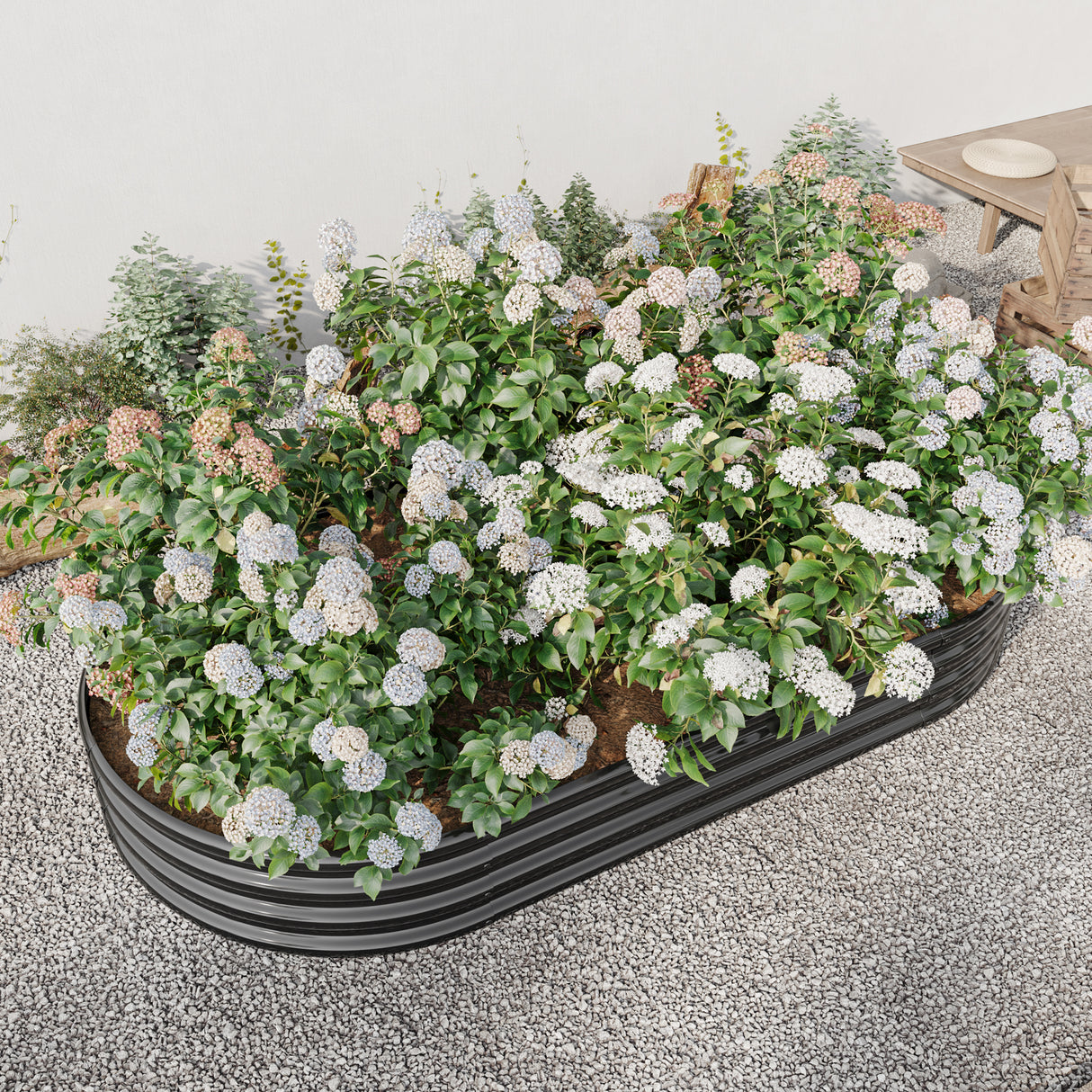 Oval Large Metal Raised Garden Bed
