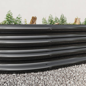 Oval Large Metal Raised Garden Bed
