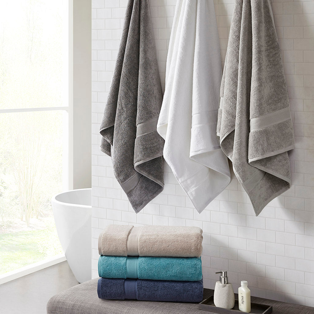 100% Cotton Bath Sheet Antimicrobial 2 Piece Set