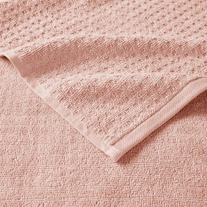 Cotton Waffle Jacquard Antimicrobial Bath Towel 6 Piece Set