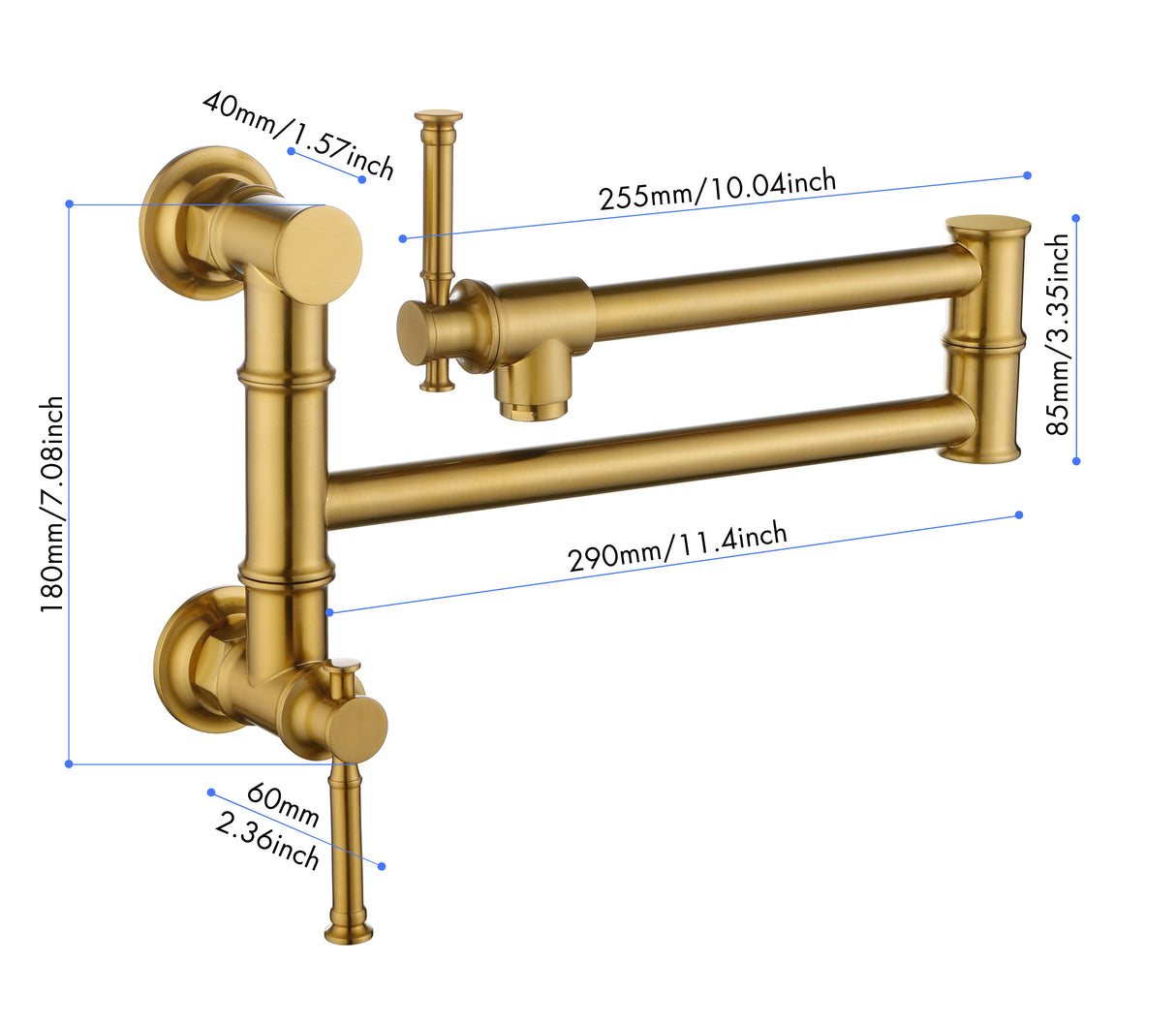 Pot Filler Faucet - Wall Mount Design