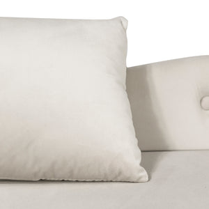 Beige Chaise Lounge Indoor - Velvet Lounge Chair for Bedroom