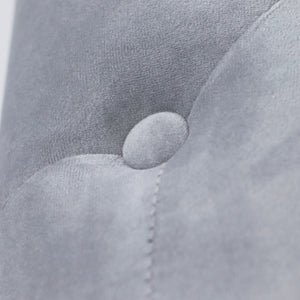 Grey Velvet Chaise Lounge Indoor with Storage & Pillow
