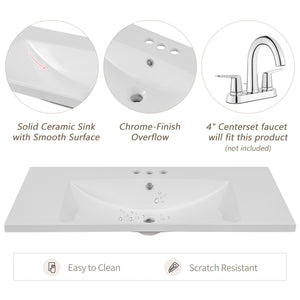 36" Bathroom Vanity with Sink Combo