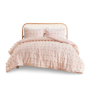 Twin/Twin XL Clip Jacquard Comforter Set with Antimicrobial Polyester – White