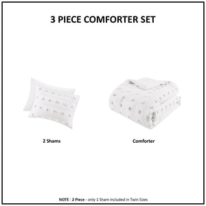 Twin/Twin XL Clip Jacquard Comforter Set
