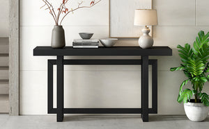 U Style 59.1'' Painted Entryway Table with Pine Veneer