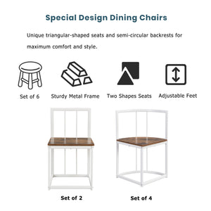 TOPMAX Modern 7-Piece Dining Table Set with Faux Marble Top