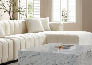 L-Shape Sectional Sofa with Deep Tufted Velvet Upholstered Right Chaise Modular Sofa