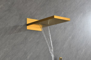 Wall Mounted Shower System with Handheld and Rainfall Head