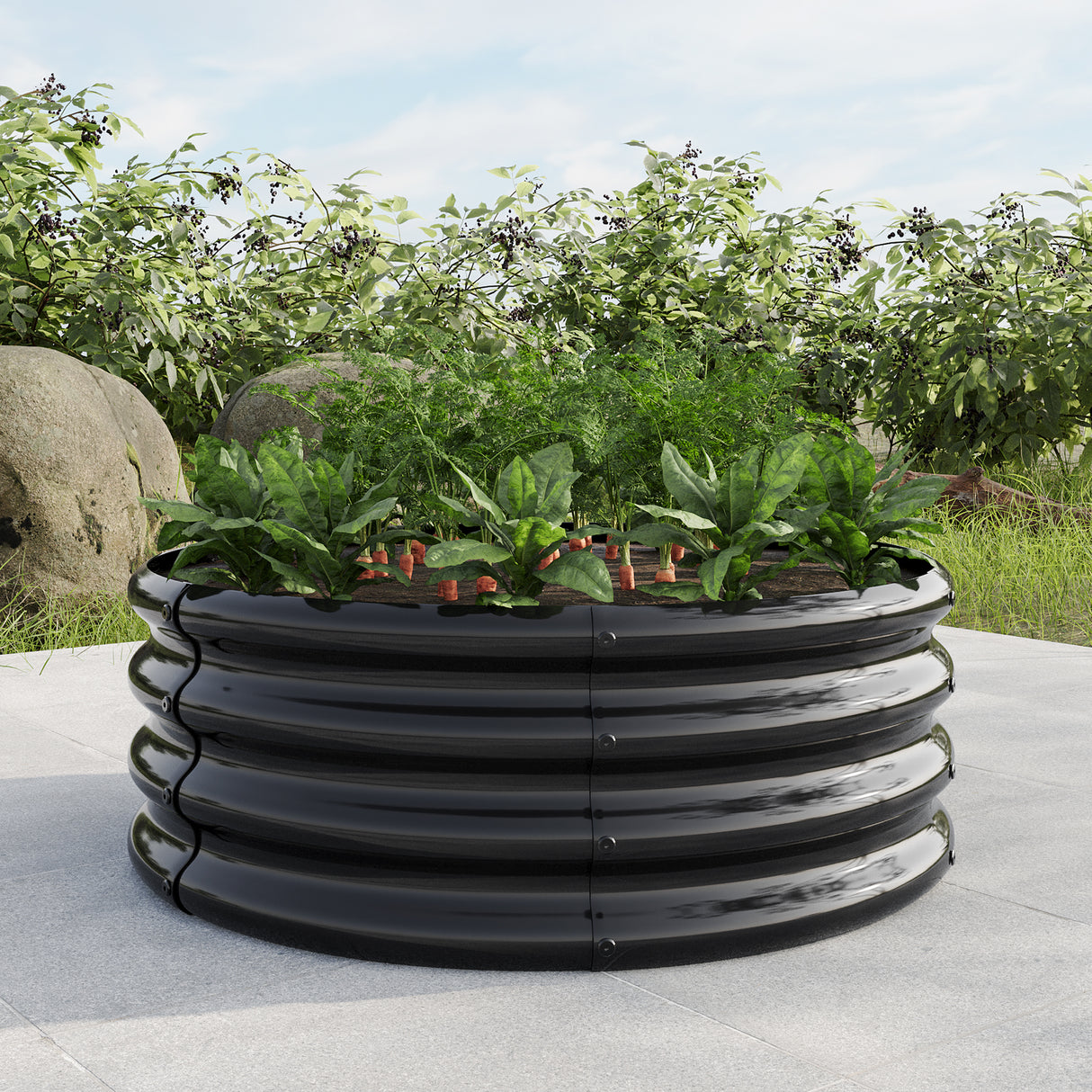 34" Tall Round Raised Garden Bed