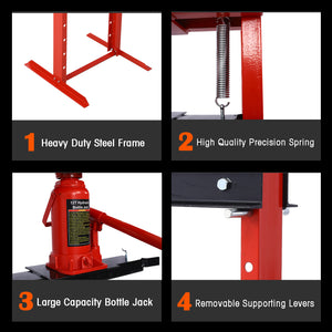 Hydraulic Shop Press - 12-Ton Capacity