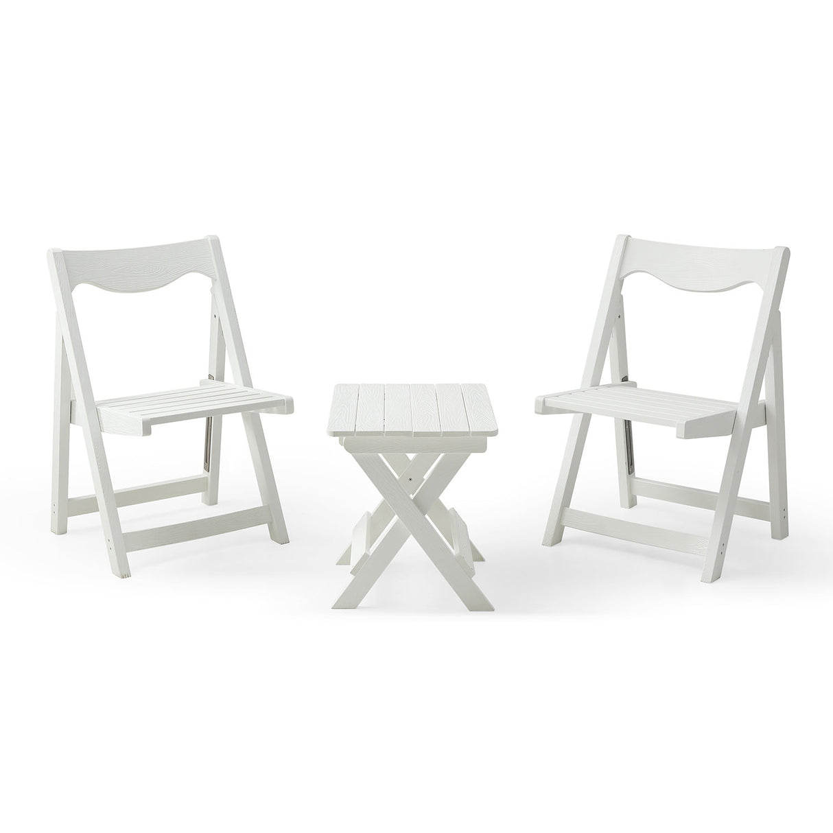 HIPS Foldable Small Table and Chair Set with 2 Chairs and Rectangular Table
