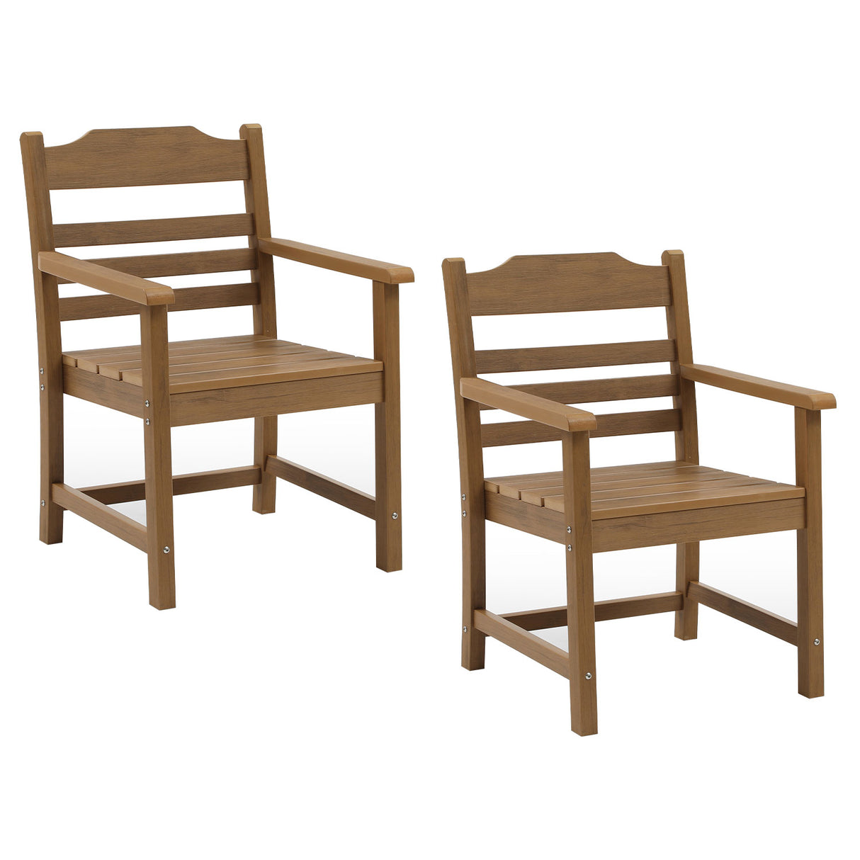 Patio Dining Chair with Armset Set of 2 - HIPS Material