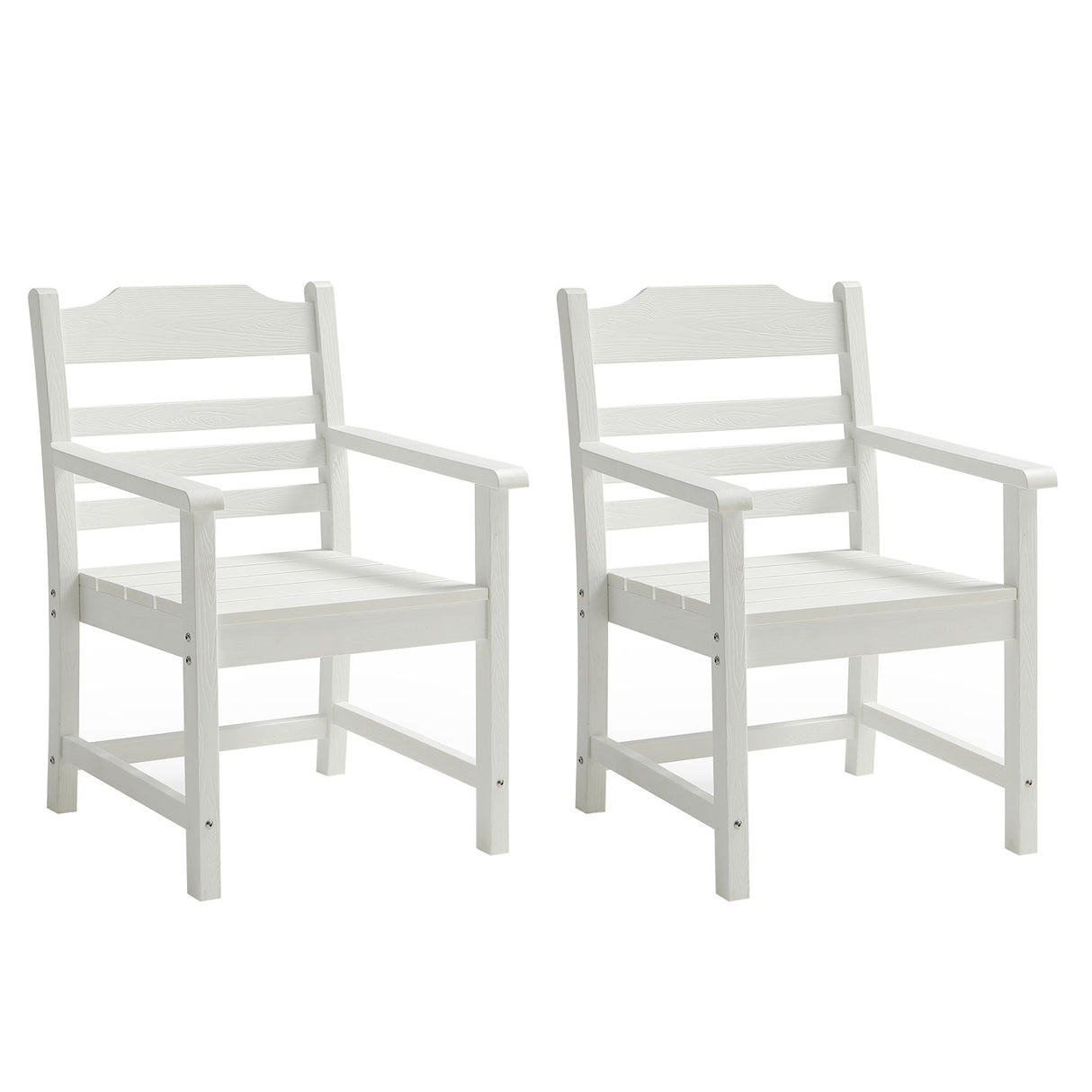 Patio Dining Chair with Armset Set of 2, Pure
